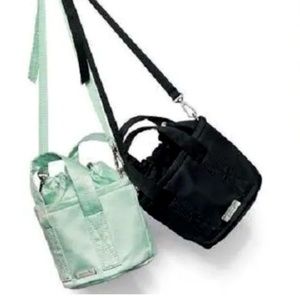 VS Pink Victoria's Secret Mini Bucket Crossbody Bag Purse Black NWT